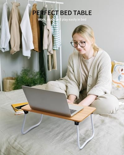 Ruxury Foldable Lap Desk Laptop Stand Bed Desk Table Tray,