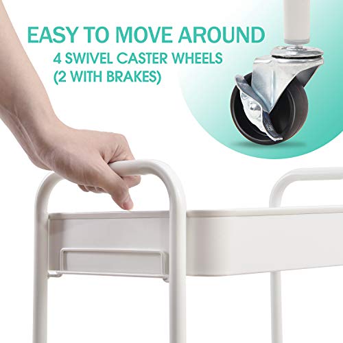 Classic TOOLF 3-Tier Rolling Cart - Metal Utility Storage Essentials